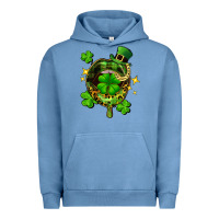Pigment Pebble Blue St. Patrick's Day lip Urban Hoodie - FaDigitalArtStudio