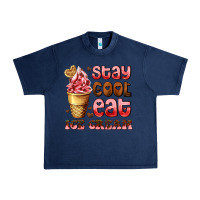 Navy stay cool eat ice cream Urban Heavy Tee - AdoDesignShop