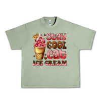Oil Green stay cool eat ice cream Urban Heavy Tee - AdoDesignShop