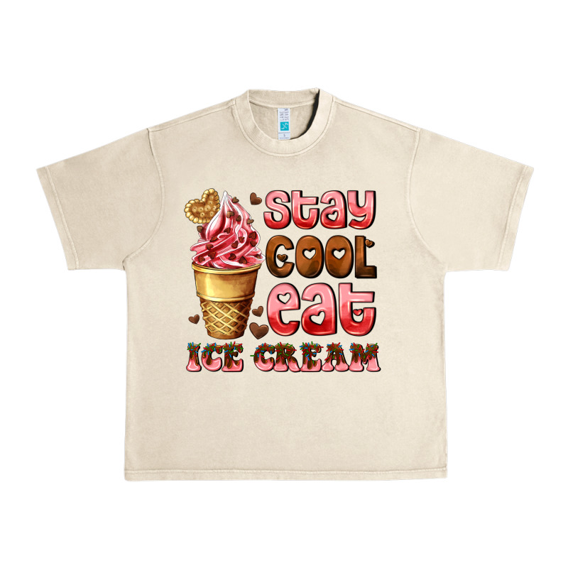 Stay Cool Eat Ice Cream Urban Heavy Tee by AdoDesignShop | Teevron