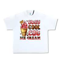 White stay cool eat ice cream Urban Heavy Tee - AdoDesignShop