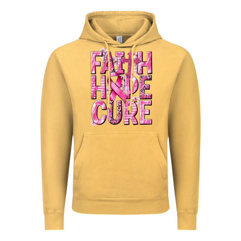 Faith Hope Cure Cancer Vintage Hoodie by NancyCooperArtShop | Teevron