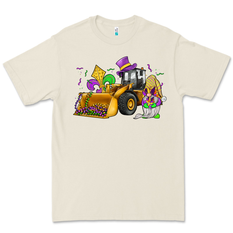 Mardi Gras Gnome Bulldozer Premium Tee by JahusDesignShop | Teevron