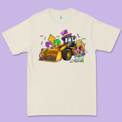 Mardi Gras Gnome Bulldozer Premium Tee Designed By Jahusdesignshop