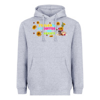 Heather Grey fueled by ıced coffee and anxiety Heavyweight Hoodie - TumblerDesignByShophia