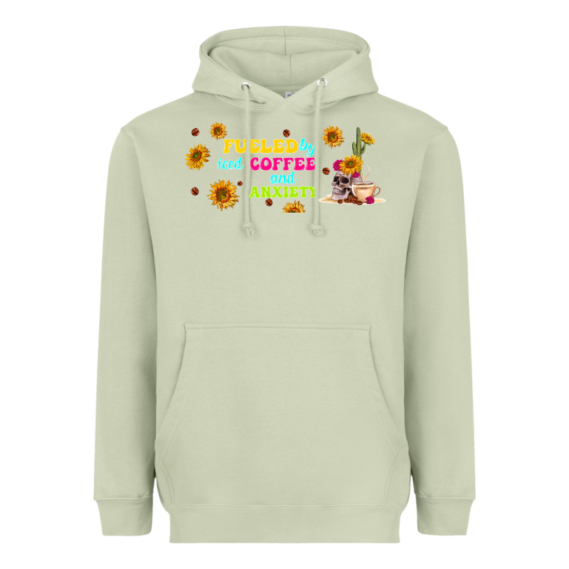 Fueled By ıced Coffee And Anxiety Heavyweight Hoodie by TumblerDesignByShophia | Teevron