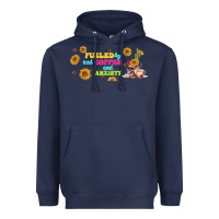 Navy fueled by ıced coffee and anxiety Heavyweight Hoodie - TumblerDesignByShophia