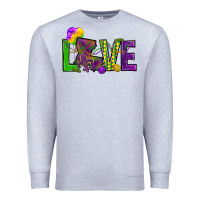 Heather Grey Love Louisiana Premium Sweatshirt - HowdyJamesFarm