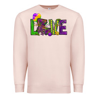Pale Pink Love Louisiana Premium Sweatshirt - HowdyJamesFarm
