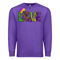 Purple Love Louisiana Premium Sweatshirt - HowdyJamesFarm
