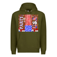Army Green party in the usa Premium Hoodie - TumblerDesignByShophia