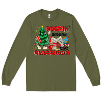 Army Green rockin around the classroom Long Sleeve Tee - MaliasSmallBusiness