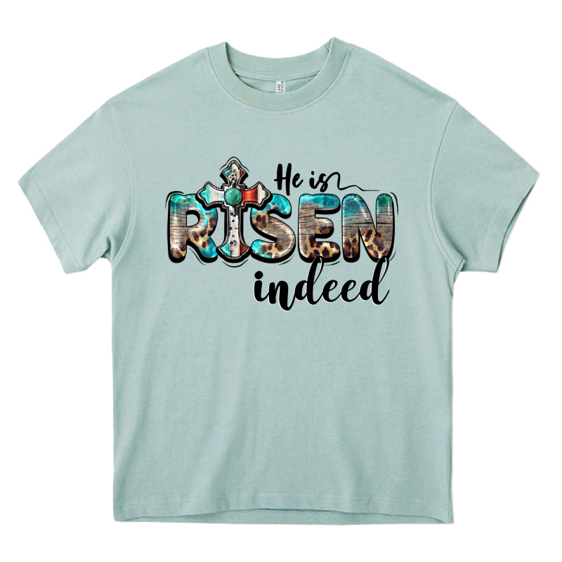 He Is Risen Indeed Heavy Core Tee by BarkalooDesign | Teevron