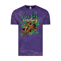 Cloud Purple lucky cowboy Vintage Tee - MaliasSmallBusiness