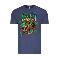 Vintage Denim lucky cowboy Vintage Tee - MaliasSmallBusiness