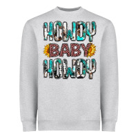 Heather Grey western howdy baby howdy Heavyweight Sweatshirt - NancyCooperArtShop