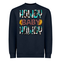 Navy western howdy baby howdy Heavyweight Sweatshirt - NancyCooperArtShop