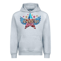 Heather Grey American babe Urban Hoodie - FaDigitalArtStudio