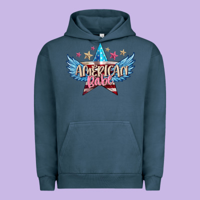 American Babe Urban Hoodie Designed By Fadigitalartstudio