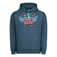 Pigment Midnight Navy American babe Urban Hoodie - FaDigitalArtStudio