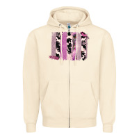 Sandshell Purple Glitter Cowhide Pattern Brushstrokes Zipper Hoodie - Bettercallsaul