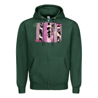 Sports Green Purple Glitter Cowhide Pattern Brushstrokes Zipper Hoodie - Bettercallsaul