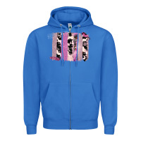 True Royal Purple Glitter Cowhide Pattern Brushstrokes Zipper Hoodie - Bettercallsaul