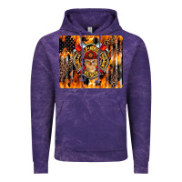 Cloud Purple Firefighter Skull Vintage Hoodie - LillyAllenDesigns