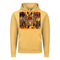 Vintage Mustard Firefighter Skull Vintage Hoodie - LillyAllenDesigns