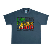 Midnight Navy i am a black child Urban Heavy Tee - MaliasSmallBusiness