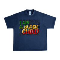 Navy i am a black child Urban Heavy Tee - MaliasSmallBusiness