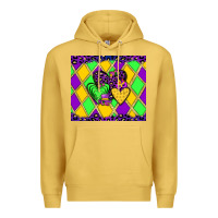 Antique Gold mardi gras hearts Premium Hoodie - JahusDesignShop