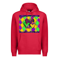 Cardinal mardi gras hearts Premium Hoodie - JahusDesignShop
