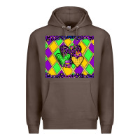 Coffee mardi gras hearts Premium Hoodie - JahusDesignShop