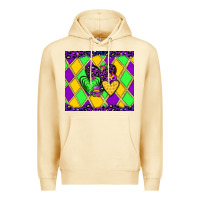 Pina Colada mardi gras hearts Premium Hoodie - JahusDesignShop