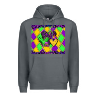 Rock mardi gras hearts Premium Hoodie - JahusDesignShop