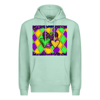 Seafoam mardi gras hearts Premium Hoodie - JahusDesignShop