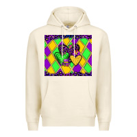 Tofu mardi gras hearts Premium Hoodie - JahusDesignShop