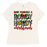 Bone have yourself a rowdy howdy christmas Ladies Tee - FaDigitalArtStudio
