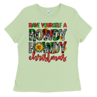 Matcha have yourself a rowdy howdy christmas Ladies Tee - FaDigitalArtStudio