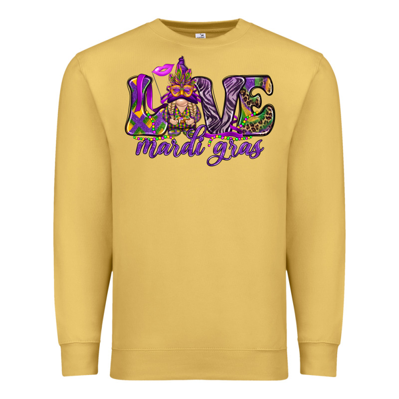 Love Mardi Gras With Gnome Premium Sweatshirt by HowdyJamesFarm | Teevron