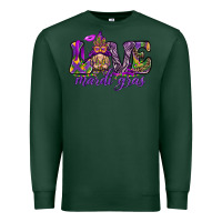 Sports Green Love Mardi Gras with gnome Premium Sweatshirt - HowdyJamesFarm