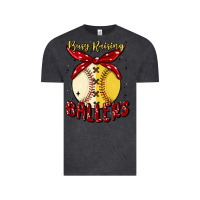 Vintage Black busy raising ballers malia Vintage Tee - MaliasSmallBusiness