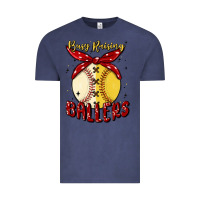 Vintage Denim busy raising ballers malia Vintage Tee - MaliasSmallBusiness