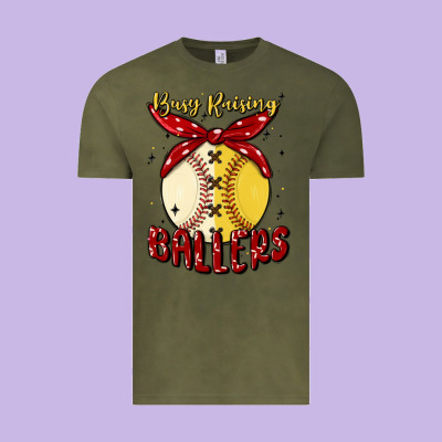 Busy Raising Ballers Malia Vintage Tee Designed By Maliassmallbusiness
