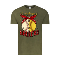 Vintage Olive busy raising ballers malia Vintage Tee - MaliasSmallBusiness