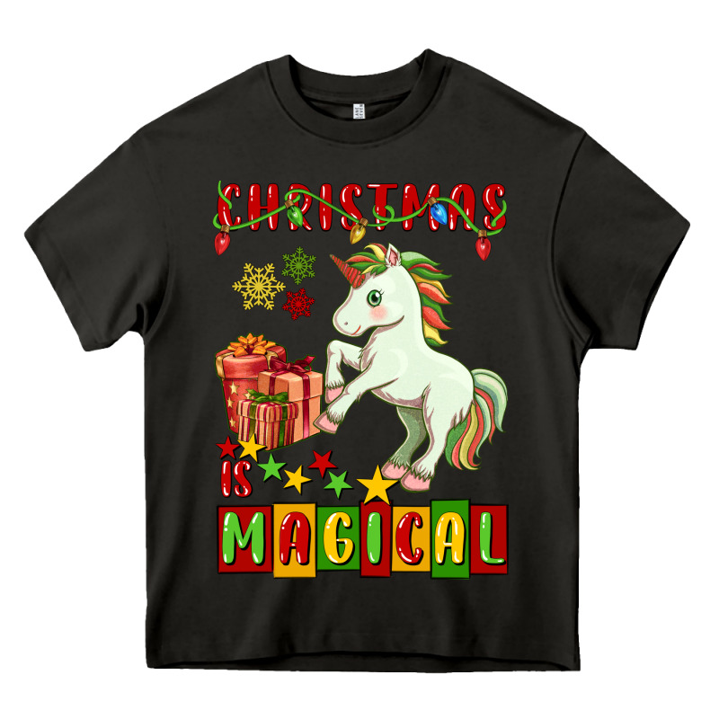 Christmas Magical Unicorn Heavy Core Tee by FaDigitalArtStudio | Teevron