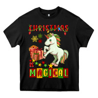 Black christmas magical unicorn Heavy Core Tee - FaDigitalArtStudio