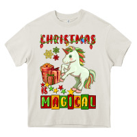 Cream christmas magical unicorn Heavy Core Tee - FaDigitalArtStudio
