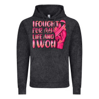 Vintage Black i fought for my life and i won Vintage Hoodie - NancyCooperArtShop